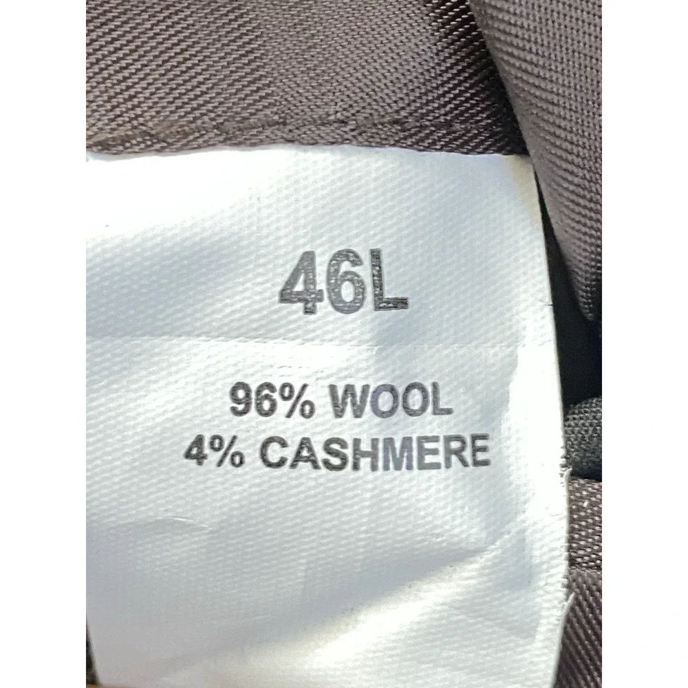 Jos‎ A Bank Men's Wool Cashmere 2 Button Brown Blazer Sportscoat 46L